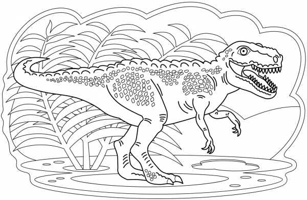 Tyrannosaurus coloring page image