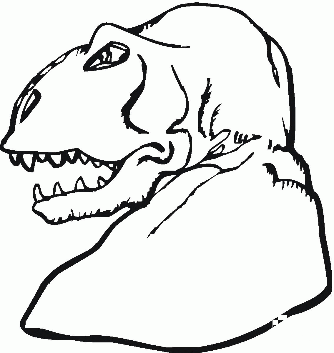 Tyrannosaurus Head coloring page - ColouringPages