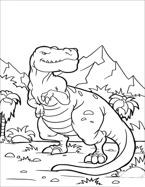 Tyrannosaurus Rex coloring page image