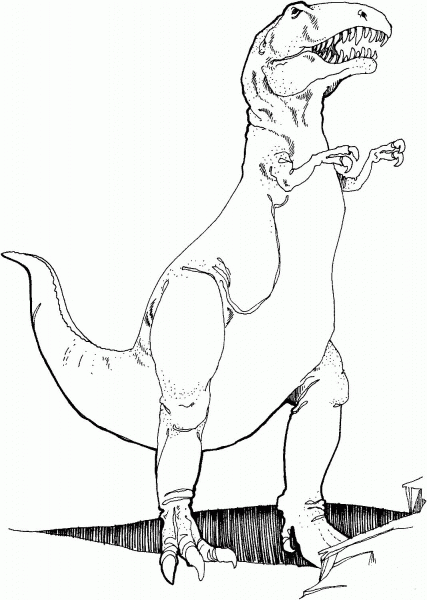 Tyrannosaurus T. Rex coloring page image