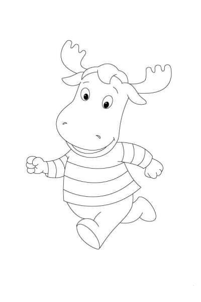 Tyrone Is Running As Fast As He Can! coloring page image