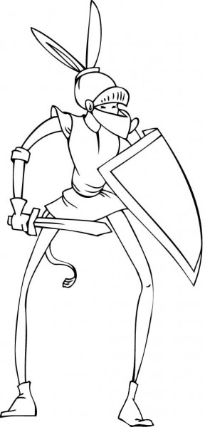 U.S. Democrat in a Knight Suit coloring page image