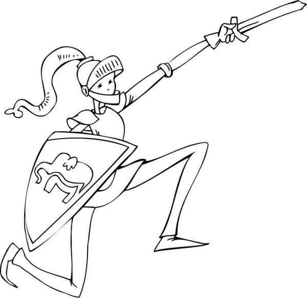 U.S. Republican Dressed in a Knight Suit coloring page image