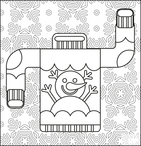 Ugly Sweater coloring page image