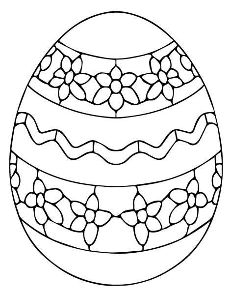 Ukrainian Easter Egg coloring page image