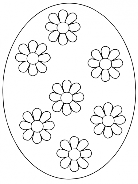 Ukrainian Easter Egg coloring page image