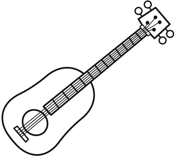 Ukulele coloring page image