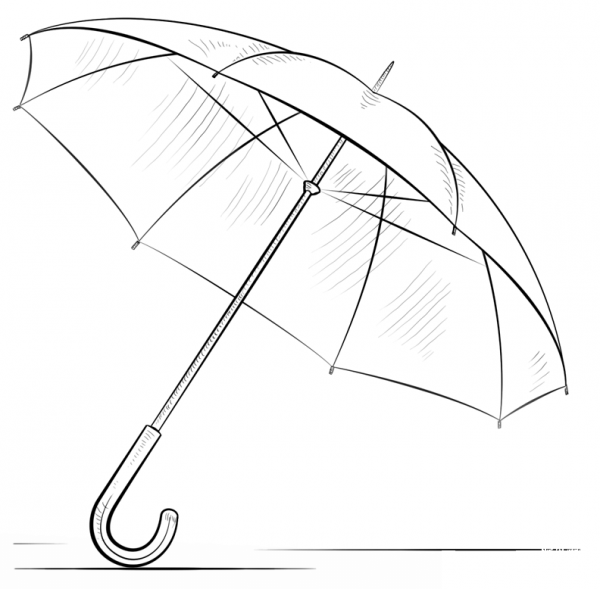 Umbrella coloring page image