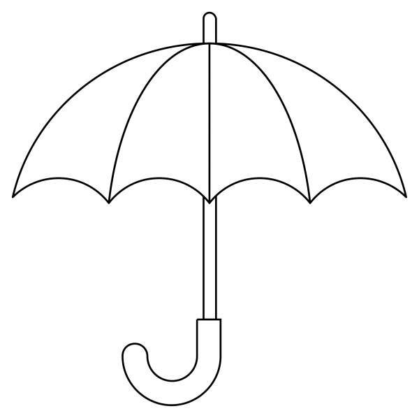 Umbrella coloring page image