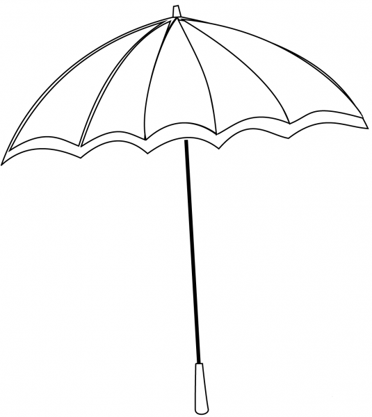 Umbrella coloring page image