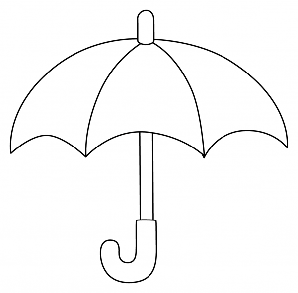 Umbrella Emoji coloring page image