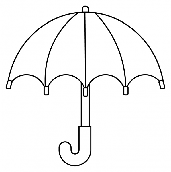 Umbrella Emoji coloring page image
