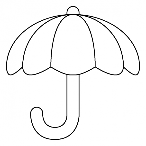 Umbrella Emoji coloring page image