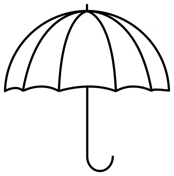 Umbrella Emoji coloring page image