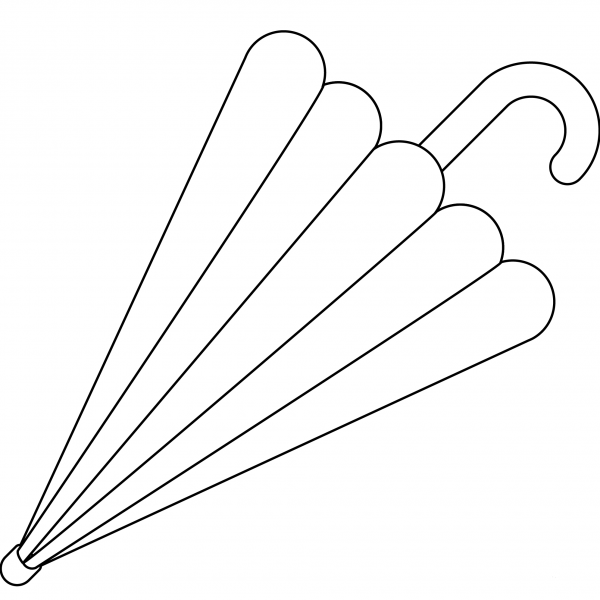 Umbrella Emoji coloring page image