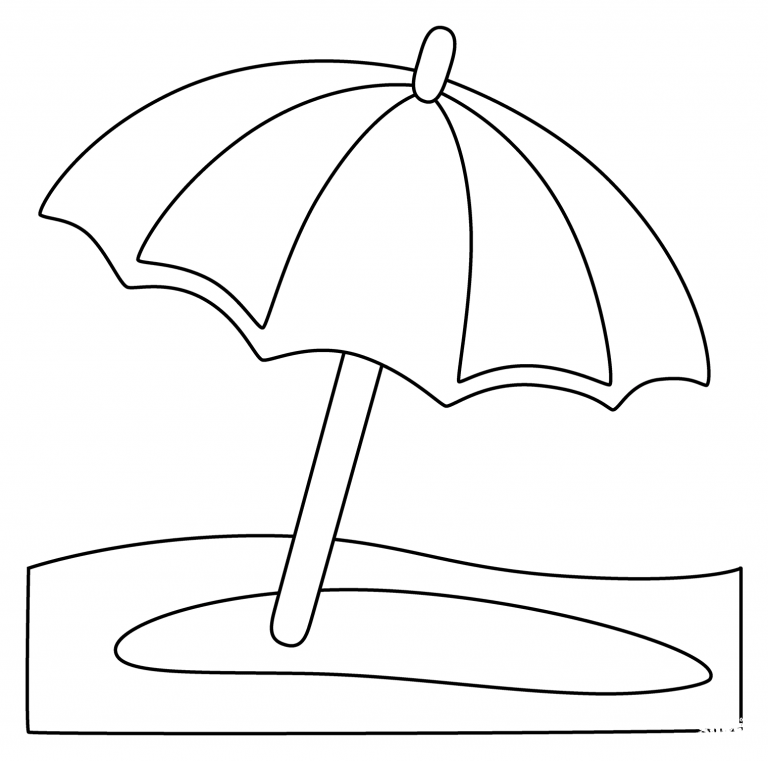 Umbrella on Ground Emoji coloring page ColouringPages
