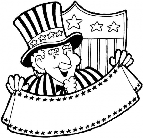 Uncle Sam  coloring page image