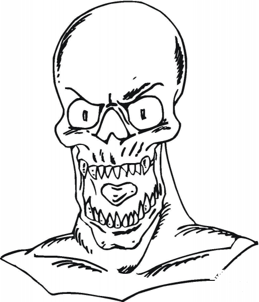 Undead coloring page image