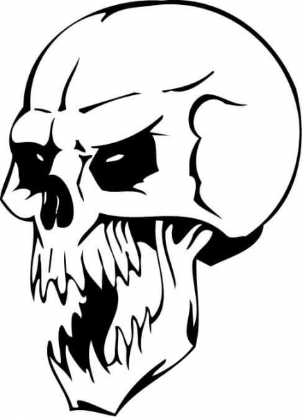 Undead Skull coloring page image