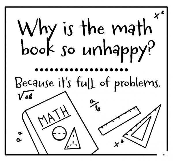 Unhappy Math – Encouraging Jokes Lunch Note coloring page image