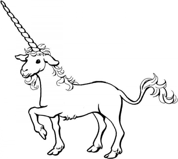 Unicorn  coloring page image