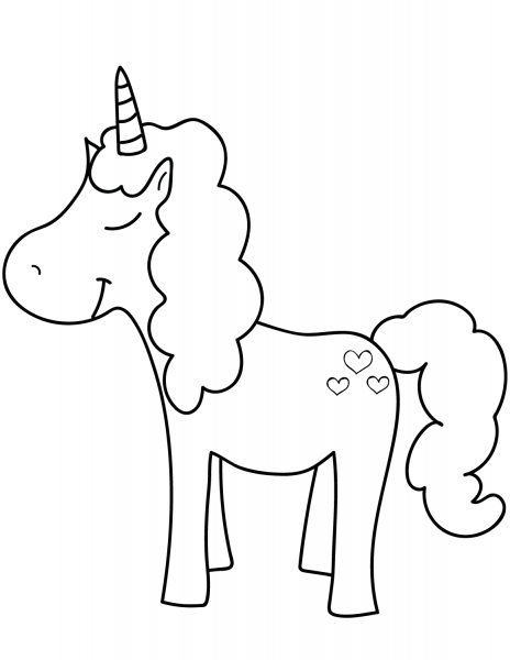 Unicorn coloring page image