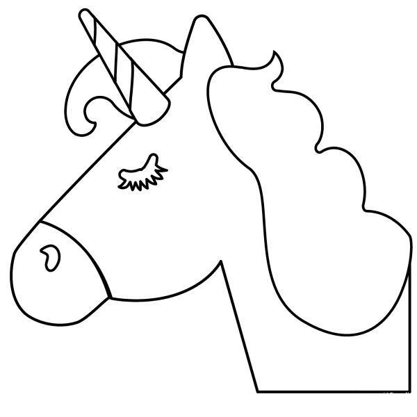 Unicorn Emoji coloring page image