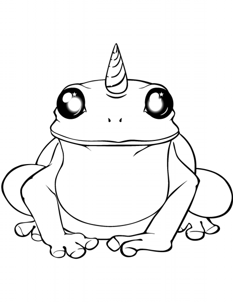 Unicorn Frog coloring page image