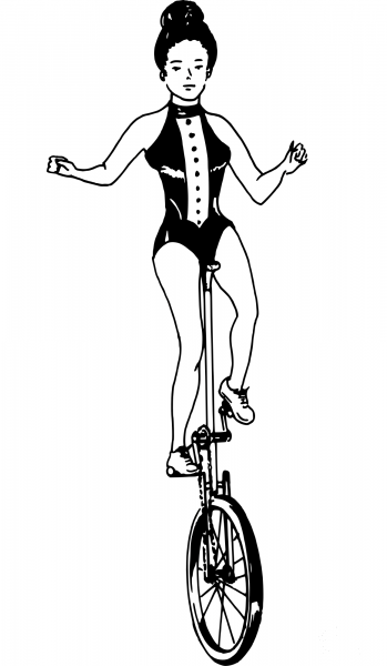 Unicycle coloring page image