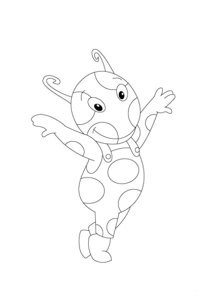 Uniqua Is Dancing On The Spot coloring page image