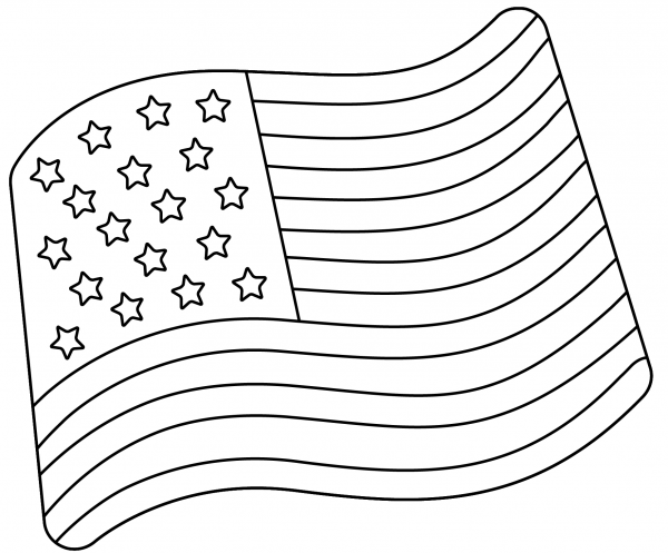 United States Flag Emoji coloring page image