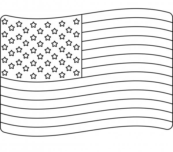 United States Flag Emoji coloring page image
