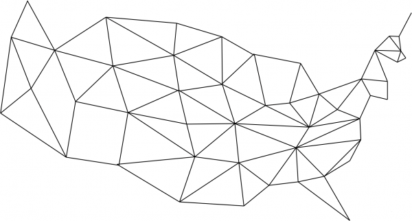 United States Wire Map coloring page image