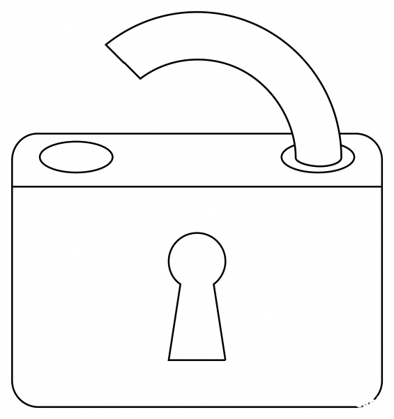 Unlocked coloring page image