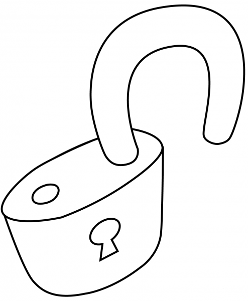 Unlocked Emoji coloring page image