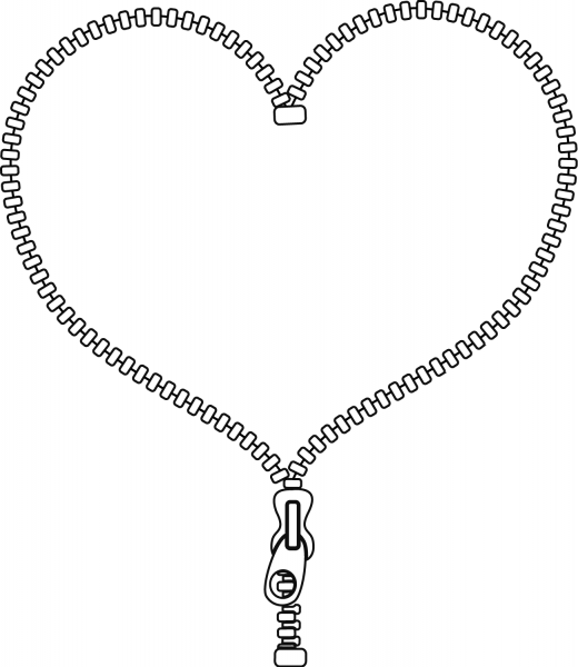 Unzip My Heart coloring page image