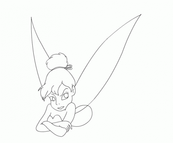 Upset Tinkerbell  coloring page image