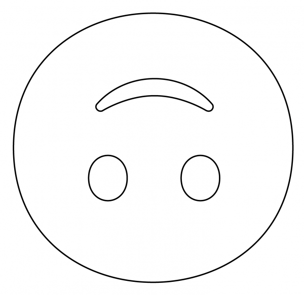 Upside Down Face Emoji coloring page image