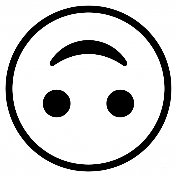 Upside down Face Emoji coloring page image