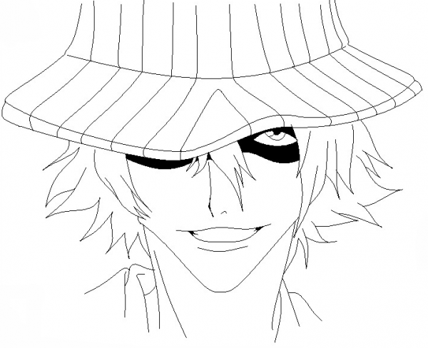 Urahara Kisuke from Bleach Manga coloring page image