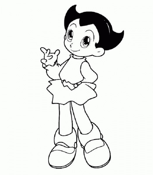 Uran Astro Girl  coloring page image