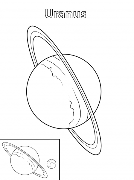 Uranus Planet coloring page image
