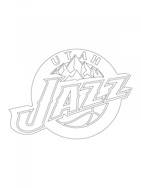 Utah Jazz Logo  coloring page image