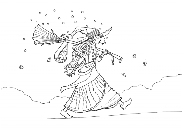Vagabond Witch coloring page image