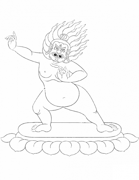 Vajrapani coloring page image
