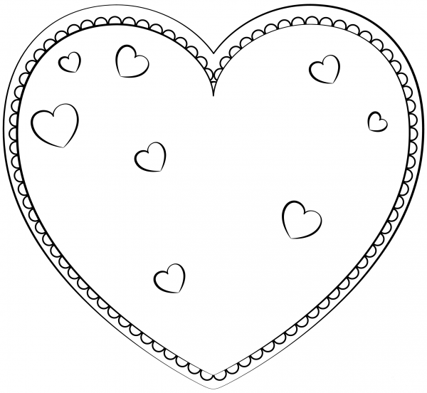 Valentine Heart coloring page image