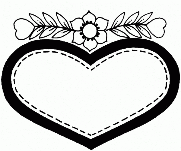 Valentine’s Day Heart coloring page image