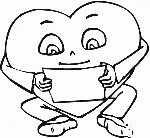 Valentineâs Day Heart coloring page image