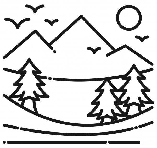 Valley coloring page image