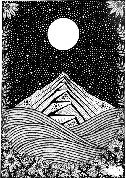 Valleys Or Waves coloring page image